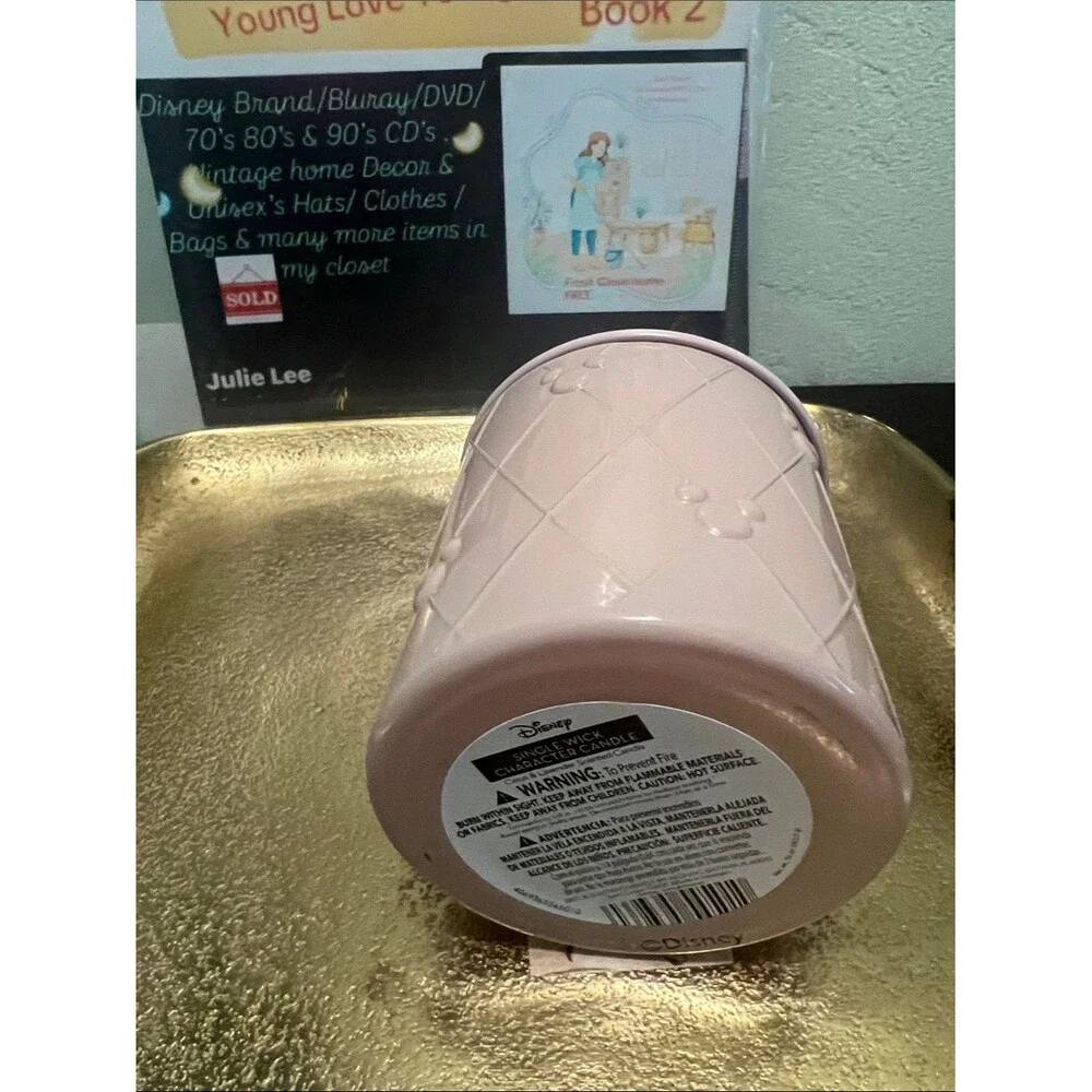 #2204*”4x4”Minnie-Disney Scented Soy Candle in Light Pink Glass Jar